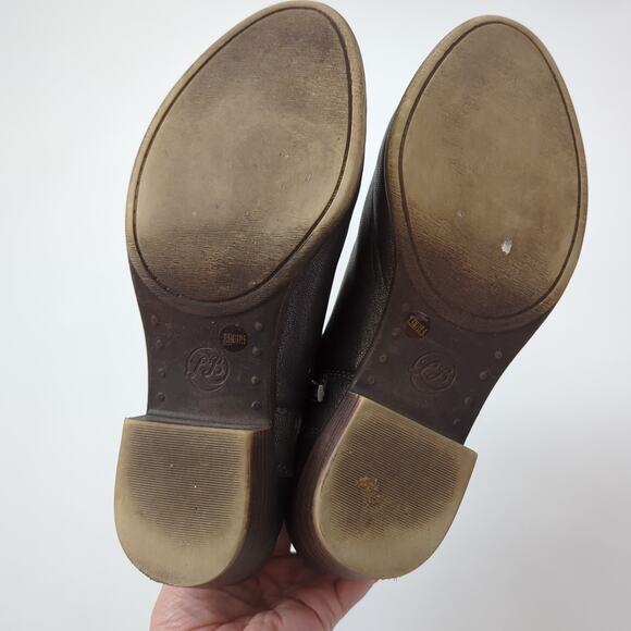 Lucky Brand Women's Booties 7.5 M Breah Ankle Boots Metallic Silver Gunmetal EUC - Picture 5 of 10